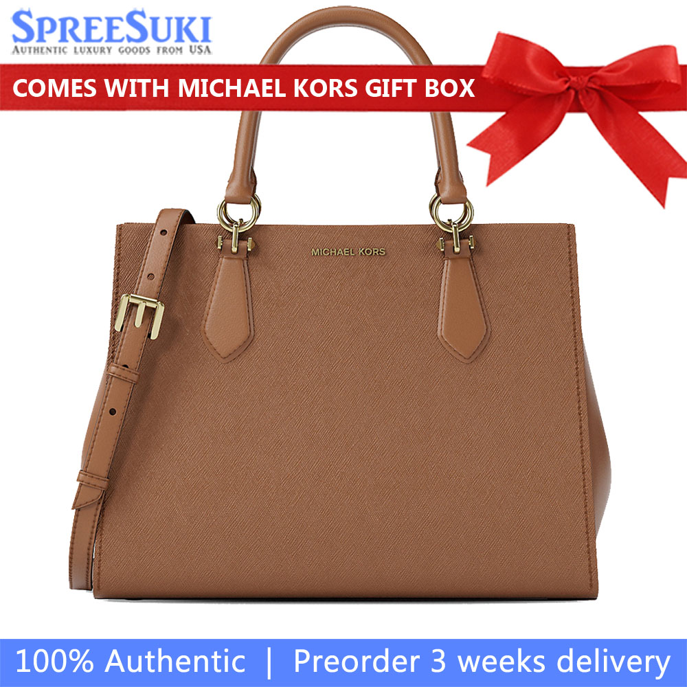 Michael Kors Marilyn Medium Saffiano Leather Satchel Luggage # 35F5G6AS2L