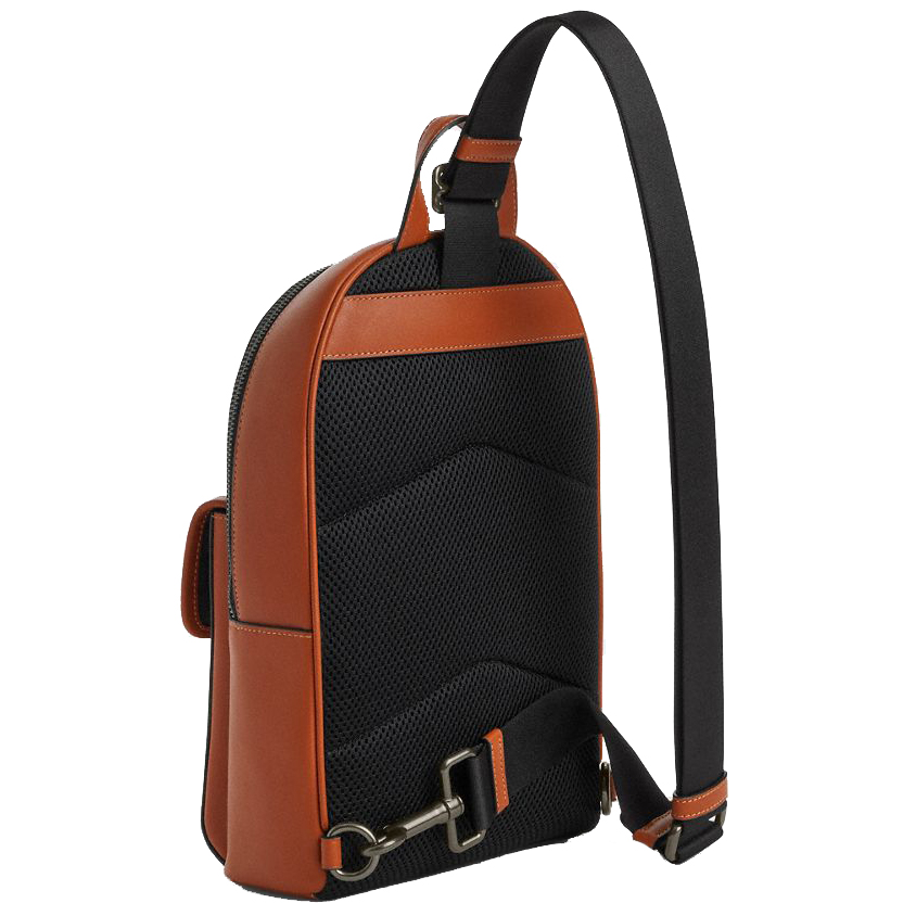 Coach Turnlock Sling Pack Gunmetal Tan # CBI62