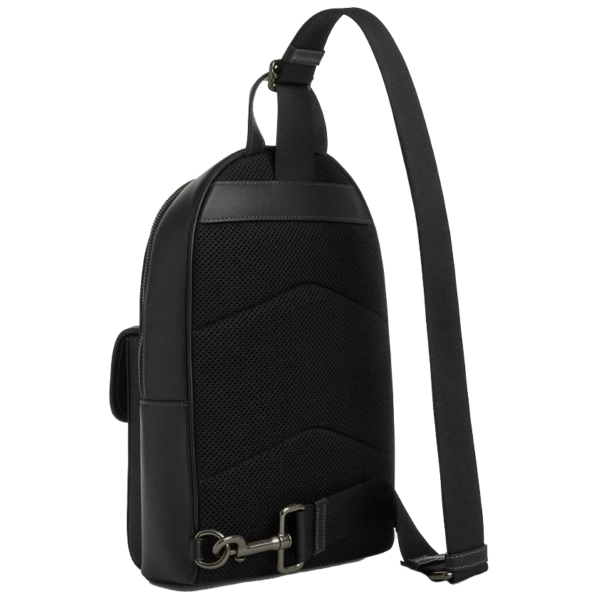 Coach Turnlock Sling Pack Gunmetal Black # CAJ72