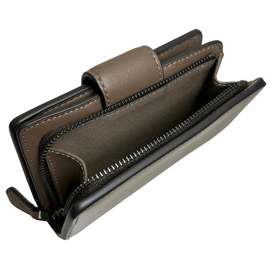 Coach Medium Corner Zip Wallet Dark Stone # CR791