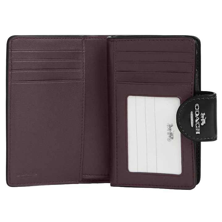 Coach Medium Corner Zip Wallet Black # CW526