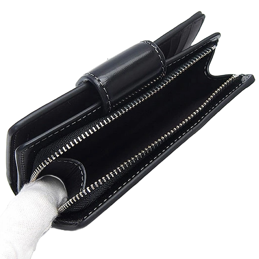 Coach Medium Corner Zip Wallet Black # CW526