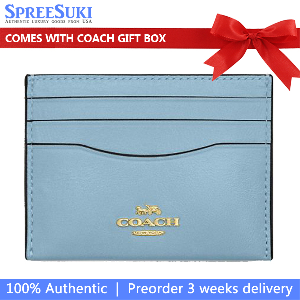 Coach Slim Id Card Case Powder Blue # CBL81