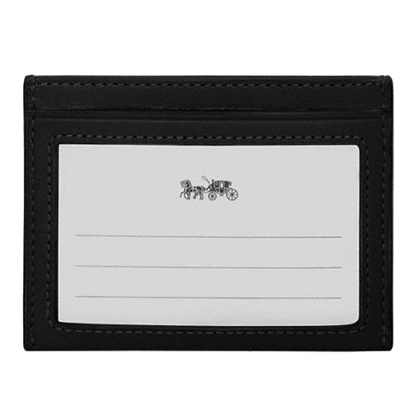Coach Slim Id Card Case Silver Black # CBL81