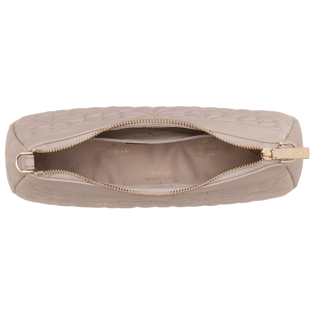 Kate Spade Spade Flower Quilted Fabric Convertible Crossbody Cozy Grey # KK077