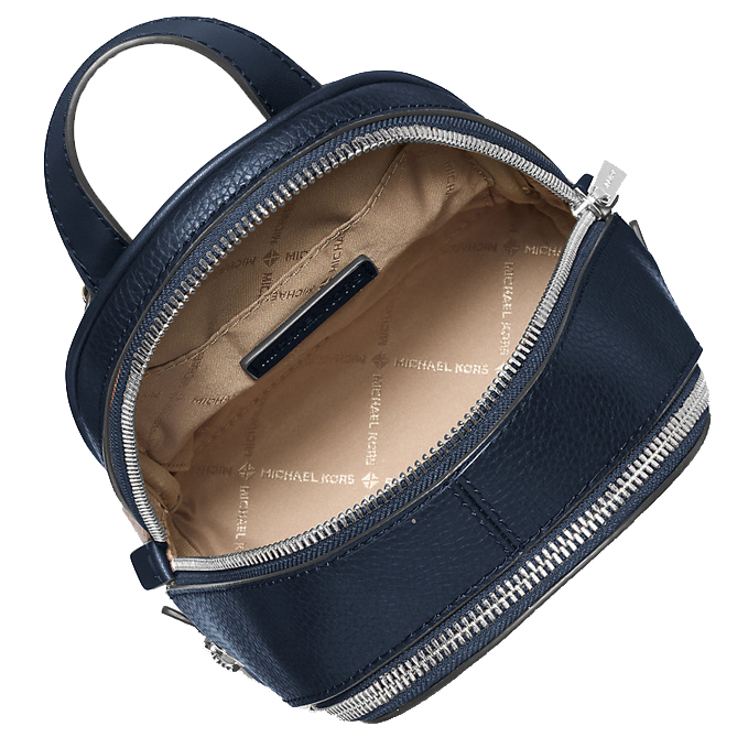 Michael Kors Rhea Extra-Small Pebbled Leather Backpack Navy # 35T5SRAB0L
