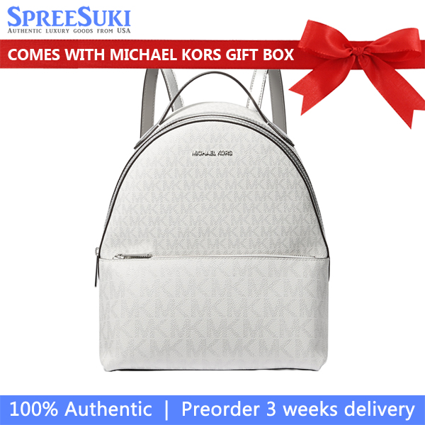 Michael Kors Sheila Medium Logo Backpack Silver # 35F4S6HB6M