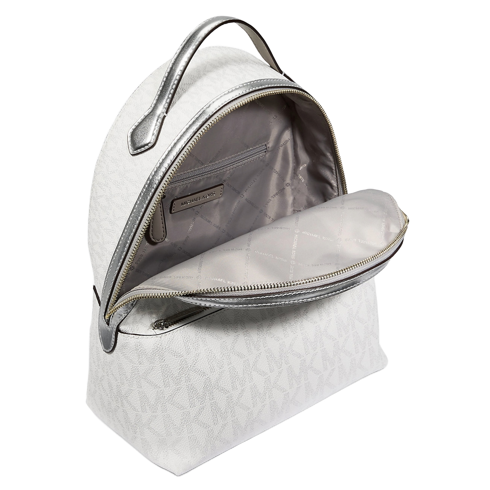 Michael Kors Sheila Medium Logo Backpack Silver # 35F4S6HB6M