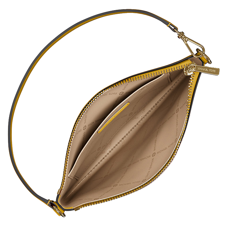 Michael Kors Jet Set Small Pebbled Leather Convertible Wristlet Honey # 35S5GTVW5L