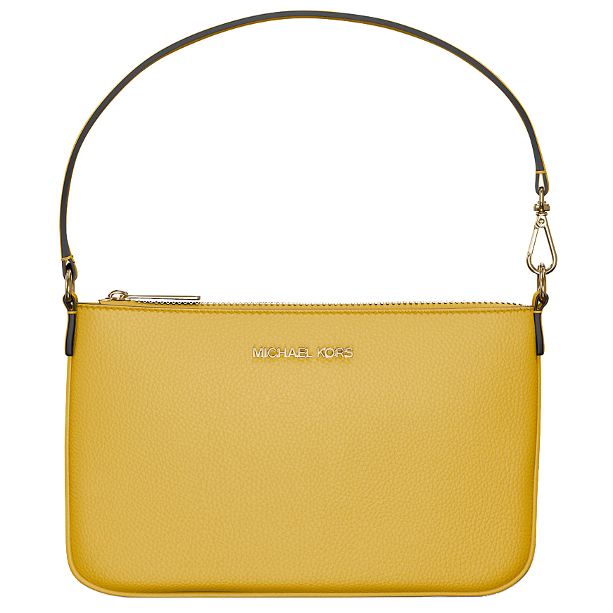 Michael Kors Jet Set Small Pebbled Leather Convertible Wristlet Honey # 35S5GTVW5L
