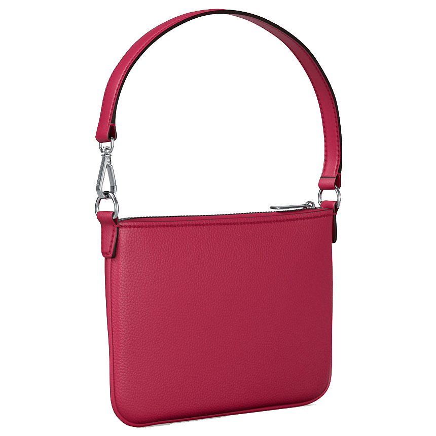 Michael Kors Jet Set Small Pebbled Leather Convertible Wristlet Dk Raspberry # 35S5STVW5L