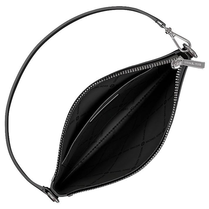 Michael Kors Jet Set Small Pebbled Leather Convertible Wristlet Black # 35S5STVW5L