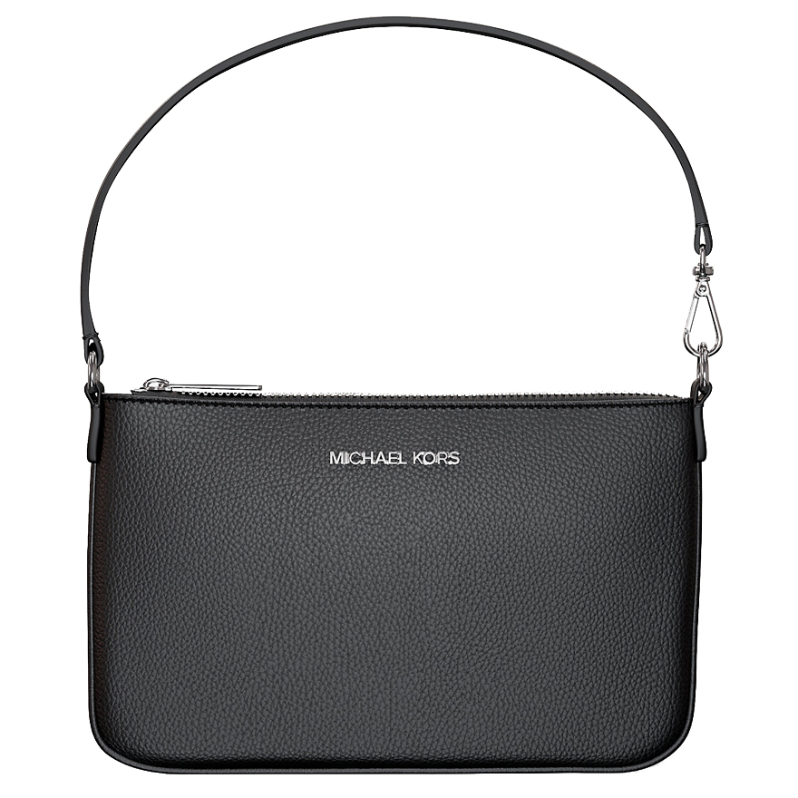 Michael Kors Jet Set Small Pebbled Leather Convertible Wristlet Black # 35S5STVW5L