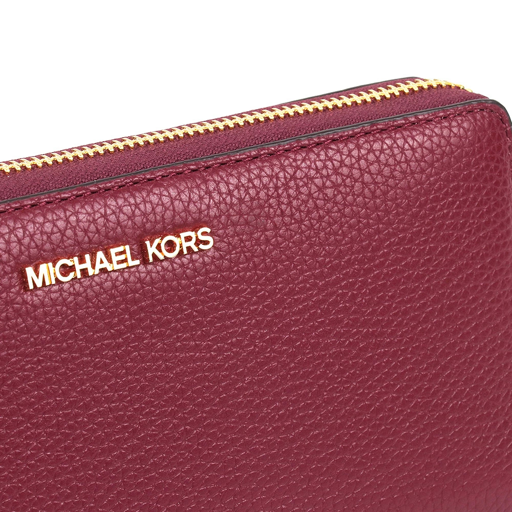 Michael Kors Long Wallet Jet Set Continental Wristlet Wallet Cherry # 35T7GTVE7L