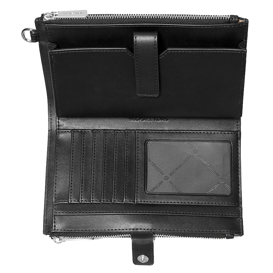 Michael Kors Jet Set Large Ombré Signature Logo Wristlet Black Combo # 35F5STVW3B