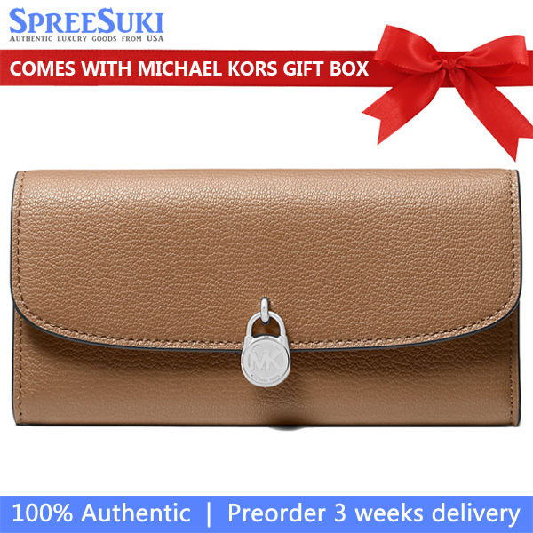Michael Kors Hamilton Large Leather Continental Wallet Driftwood # 35S5SHME9L