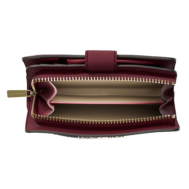 Michael Kors Medium Wallet Jet Set Travel Zip Coin Wallet Cherry # 35F7GTVF2L