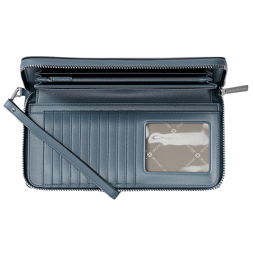Michael Kors Large Pebbled Leather Continental Wallet Cornflower # 35F7STVE7L