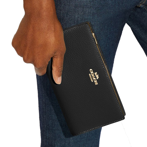 Coach Slim Zip Wallet Black # C8329