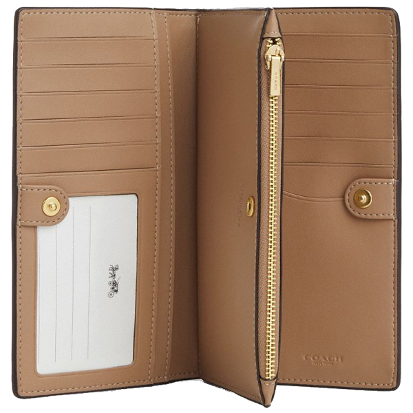 Coach Slim Zip Wallet Chalk # C8329