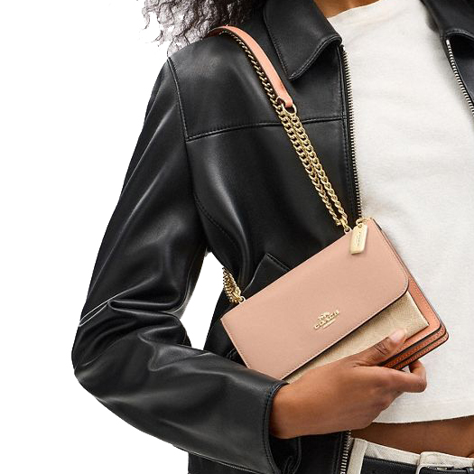 Coach Mini Klare Crossbody Bag In Colorblock Signature Canvas Cream Sand # CBI96