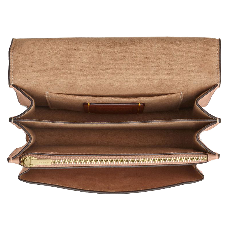 Coach Mini Klare Crossbody Bag In Colorblock Signature Canvas Cream Sand # CBI96
