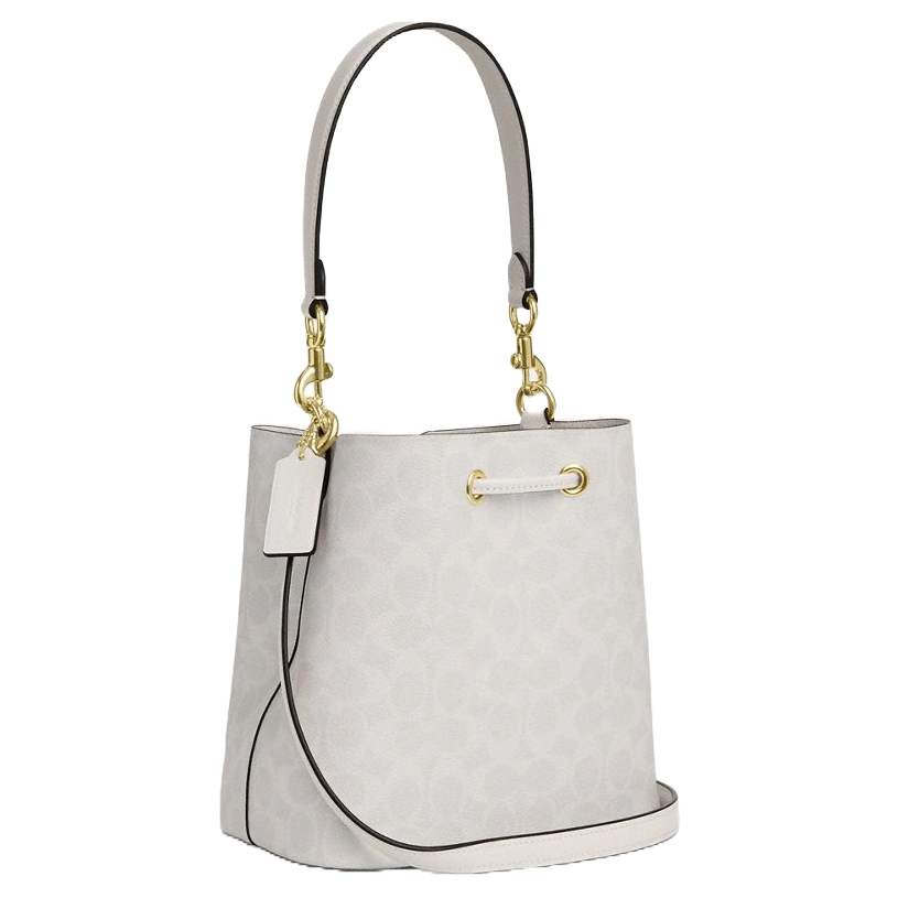 Coach Rowan Bucket Bag In Signature Canvas White Chalk # CBH07