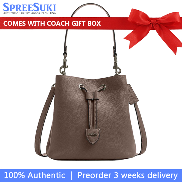 Coach Rowan Bucket Bag Dark Stone # CBH06