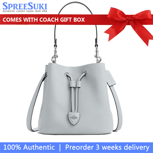 Coach Rowan Bucket Bag Silver Ice Blue # CBH06