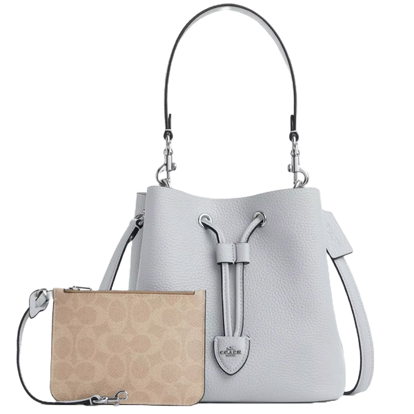 Coach Rowan Bucket Bag Silver Ice Blue # CBH06
