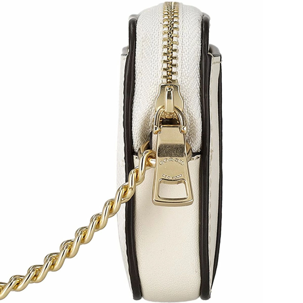 Coach Zip Card Case Signature Card Holder White Chalk # CW883
