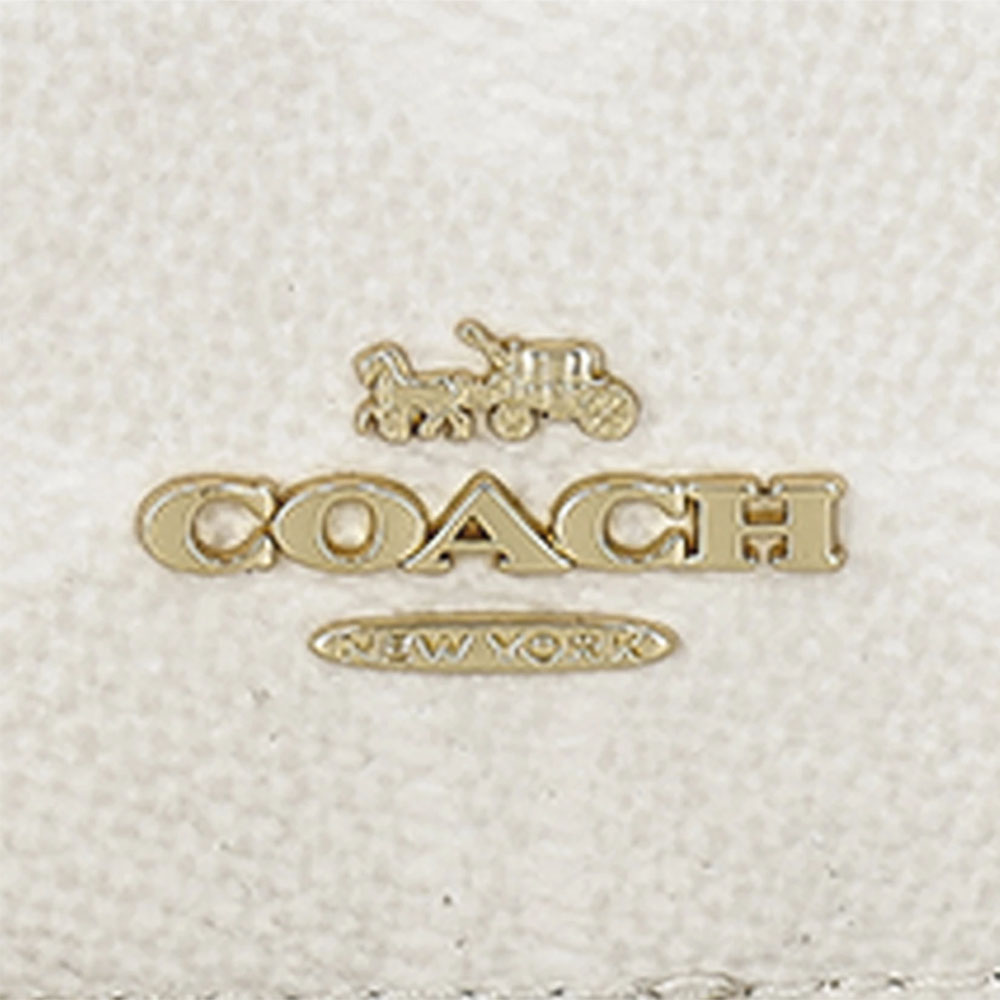Coach Zip Card Case Signature Card Holder White Chalk # CW883