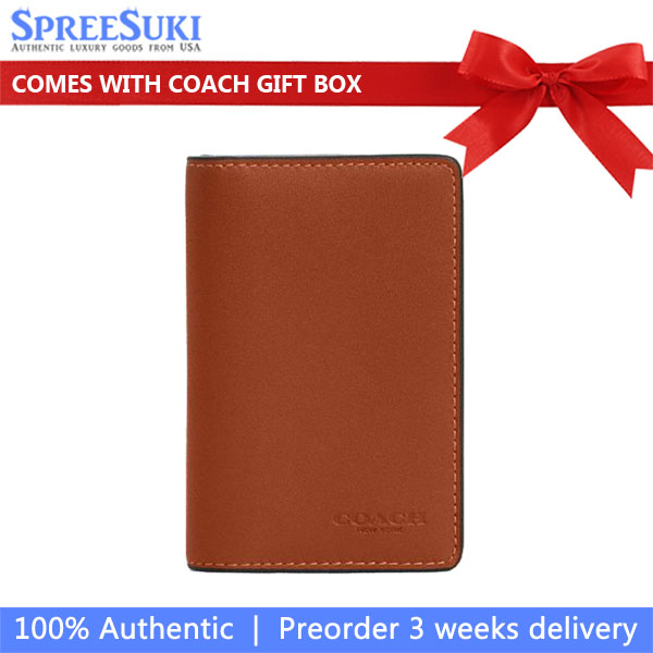 Coach Men Id Card Wallet Tan # CBJ74