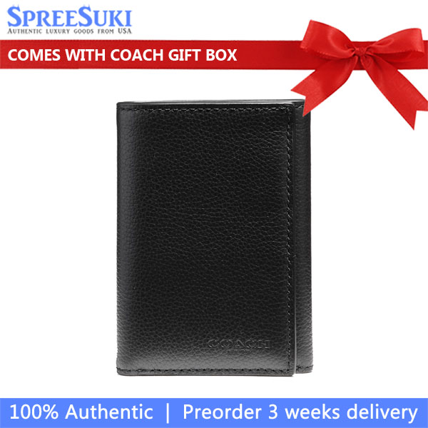 Coach Men Trifold Wallet Black # 23845