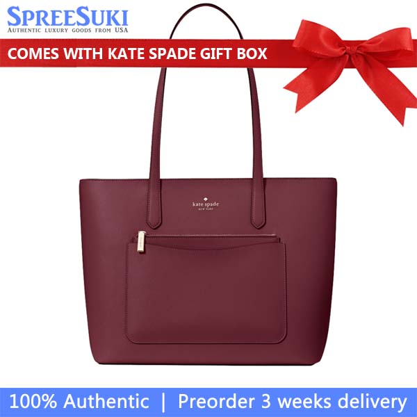 Kate Spade Staci Large Tote Set Dark Merlot # KF369