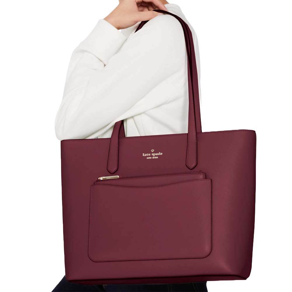 Kate Spade Staci Large Tote Set Dark Merlot # KF369