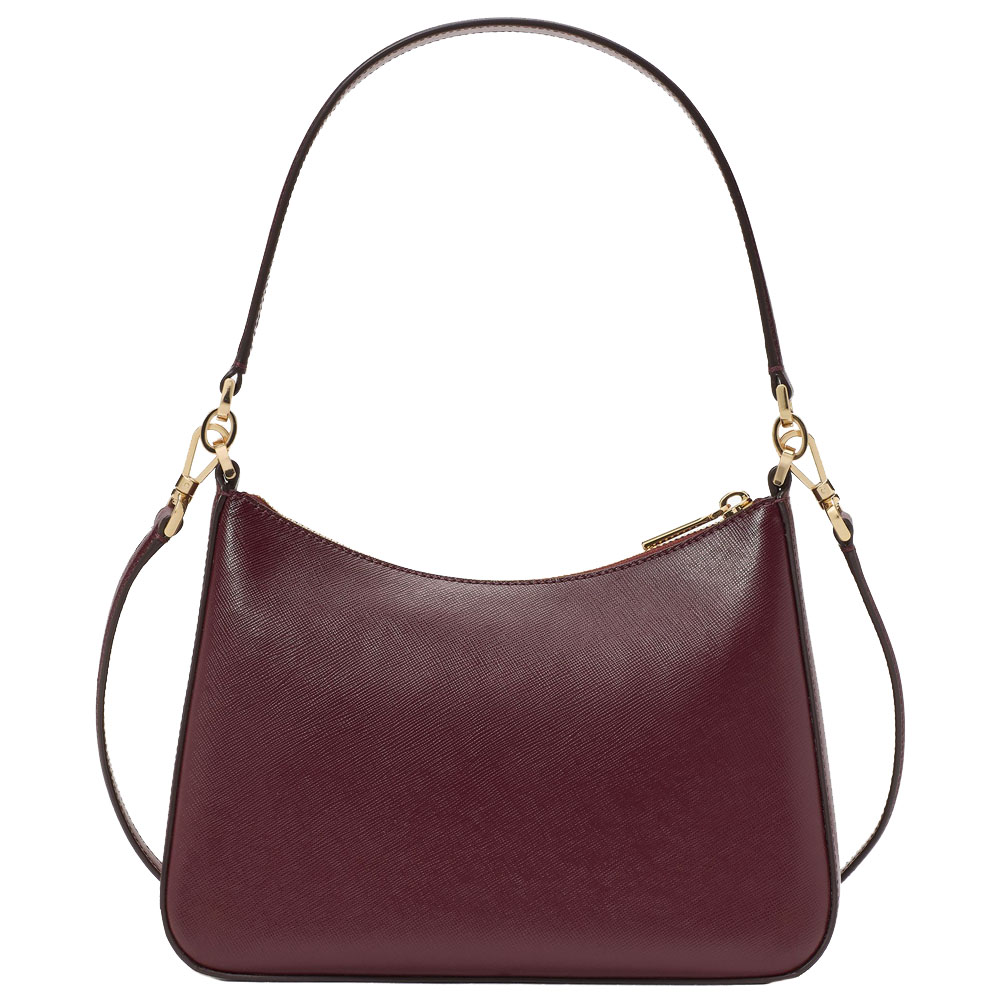 Kate Spade Margot Floral Applique Shoulder Bag Dark Merlot # KM139