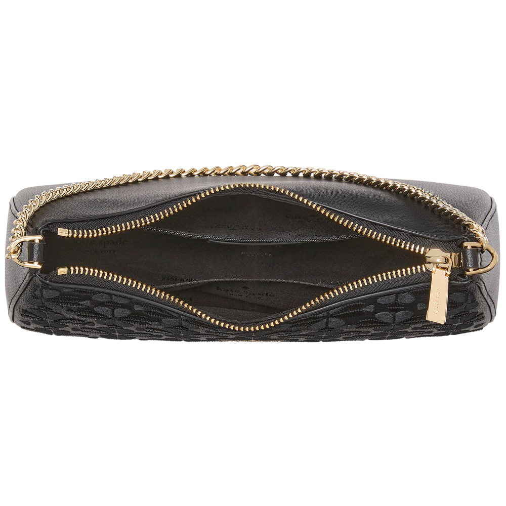 Kate Spade Spade Flower Embroidered Medium Convertible Crossbody Black # KL955