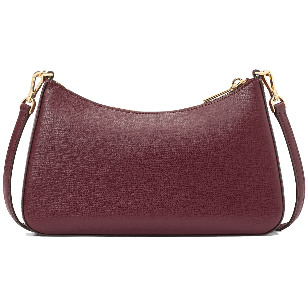 Kate Spade Spade Flower Embroidered Medium Convertible Crossbody Dark Merlot # KL955