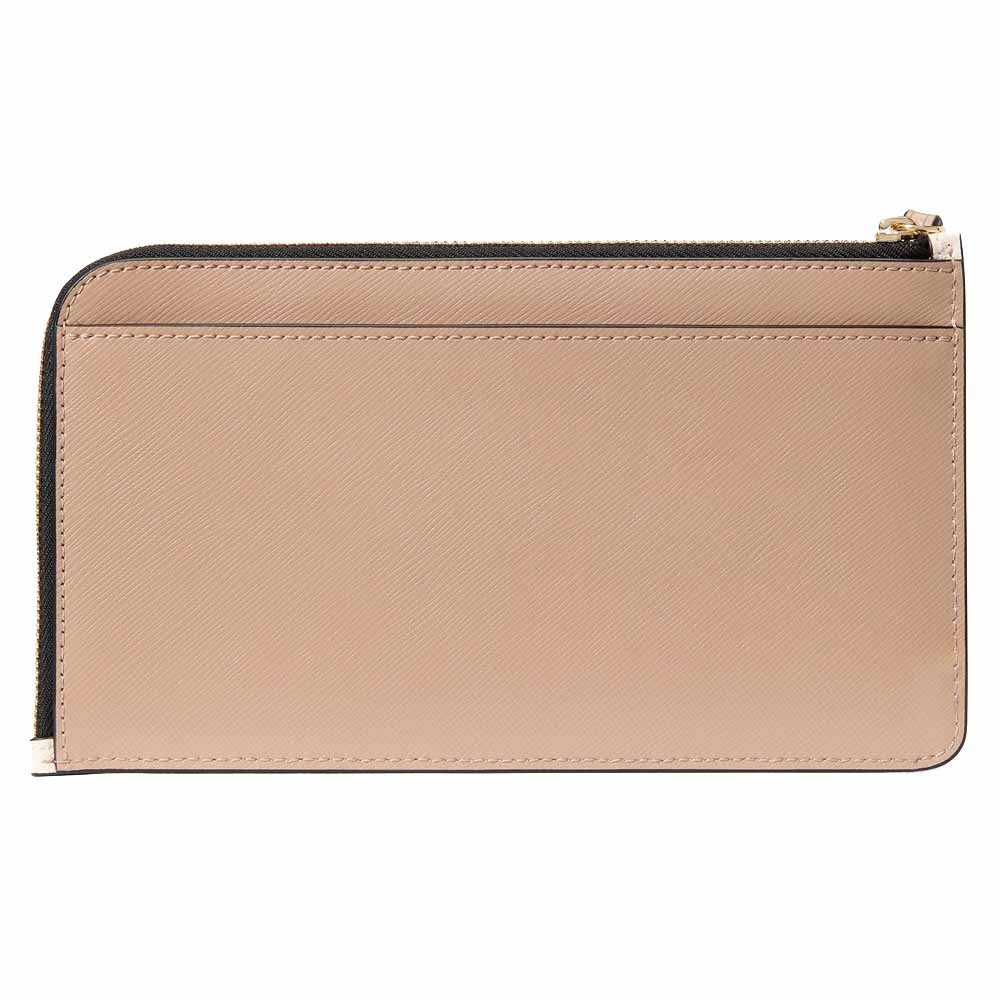 Kate Spade Lucy Medium L-Zip Wristlet Toasted Hazelnut Multi # KL854