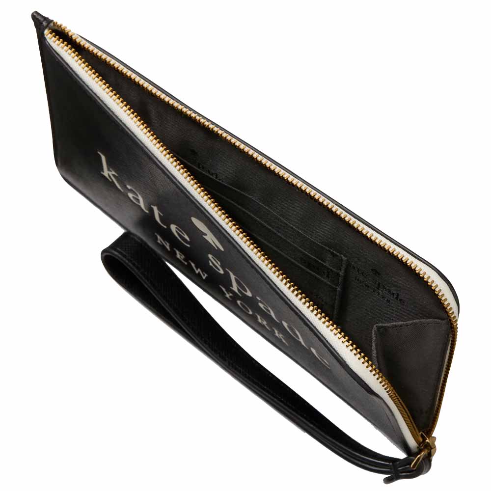 Kate Spade Lucy Medium L-Zip Wristlet Black Multi # KL854