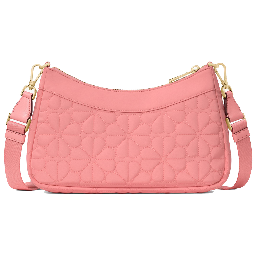 Kate Spade Spade Flower Quilted Fabric Convertible Crossbody Terracotta Tile # KK077