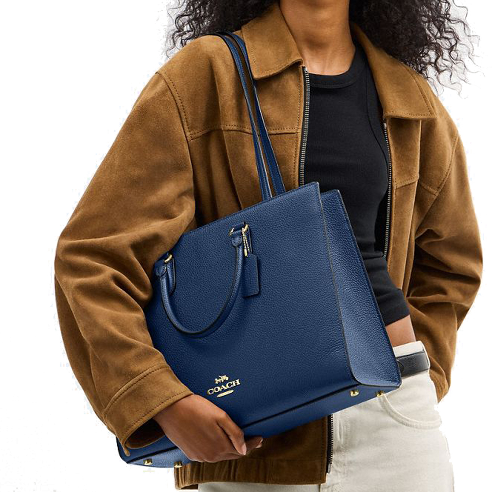 Coach Maggie Tote Bag Deep Blue # CY666