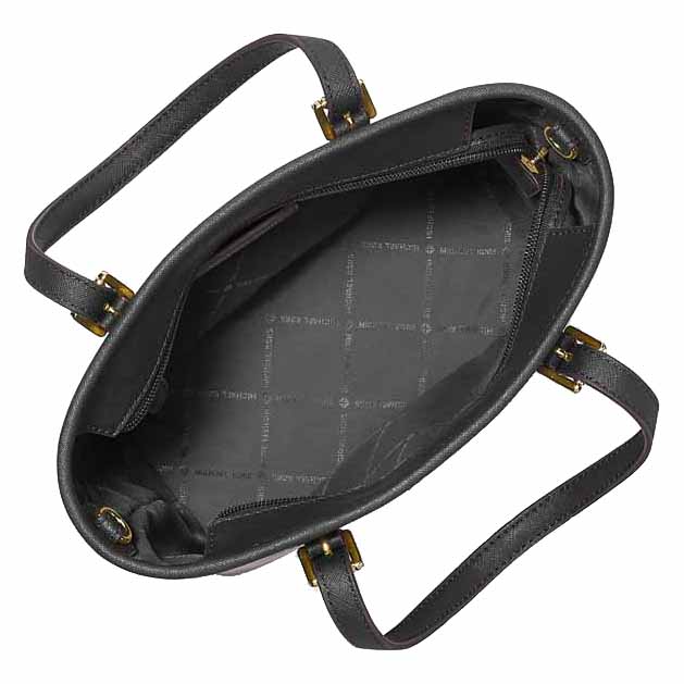 Michael Kors Jet Set Travel Extra Small Carryall Convertible Tote Black # 35T9GTVT0L