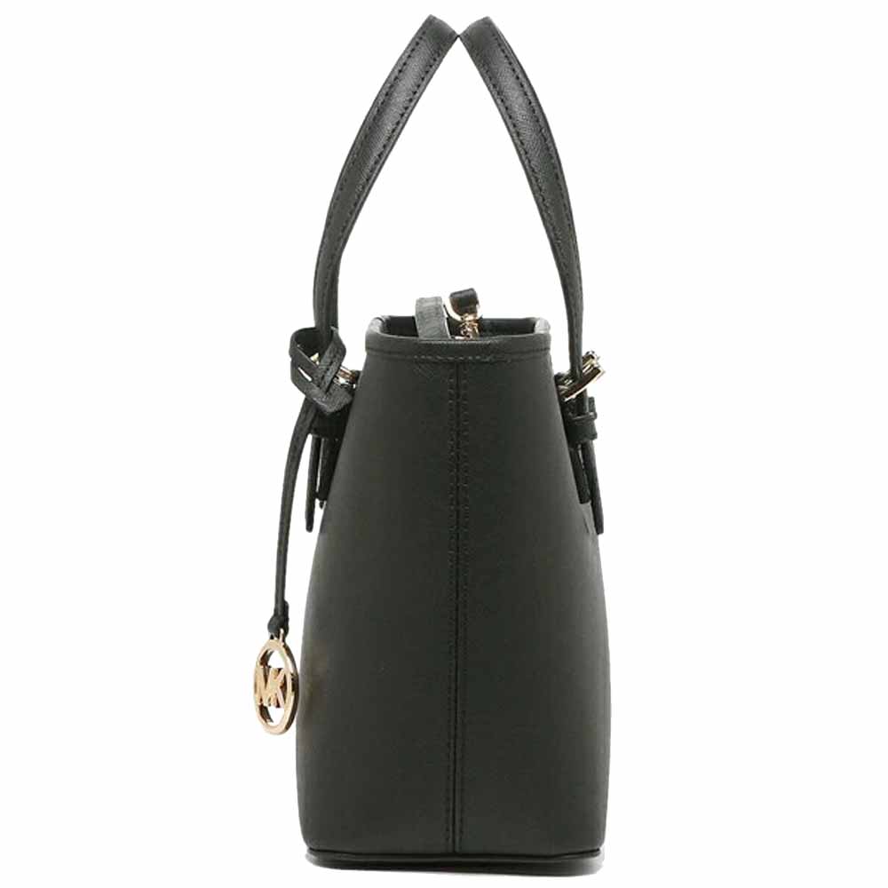 Michael Kors Jet Set Travel Extra Small Carryall Convertible Tote Black # 35T9GTVT0L
