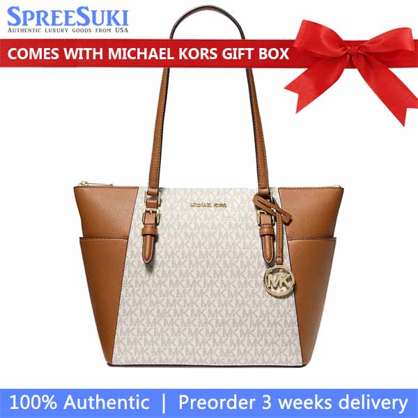 Michael Kors Charlotte Large Top Zip Tote Vanilla # 35T0GCFT3B