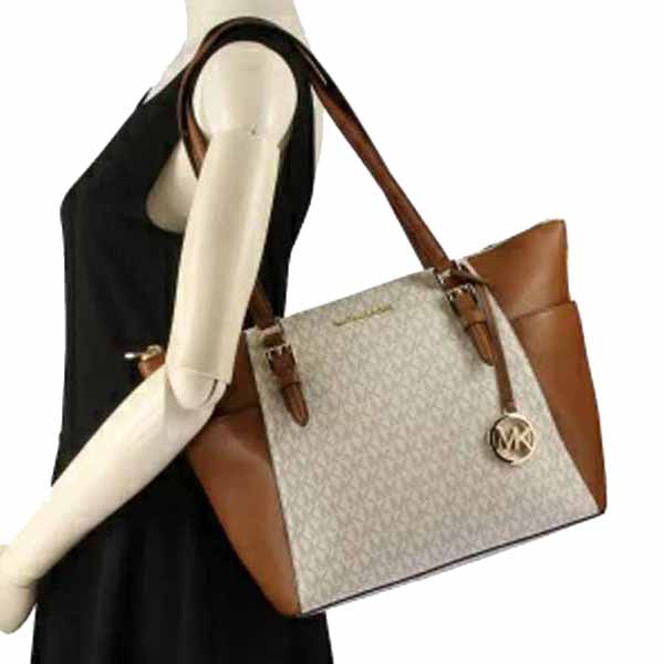 Michael Kors Charlotte Large Top Zip Tote Vanilla # 35T0GCFT3B