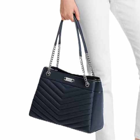 Michael Kors Whitney Medium Quilted Tote Bag Navy # 35R4SWHT6U