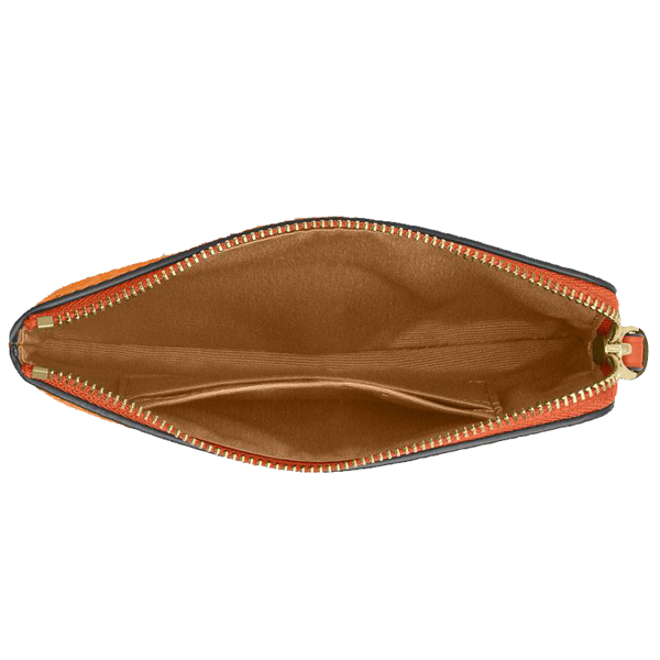 Coach Corner Zip Wristlet In Signature Canvas Bright Canyon # CAQ75
