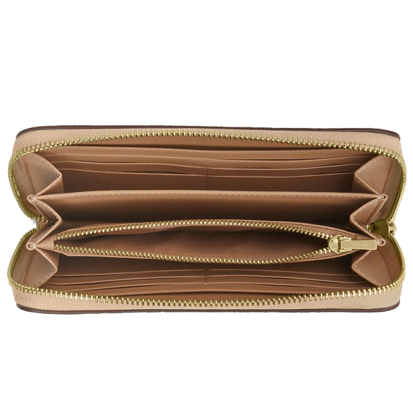 Coach Long Zip Around Wallet In Signature Leather Oat # CCL35